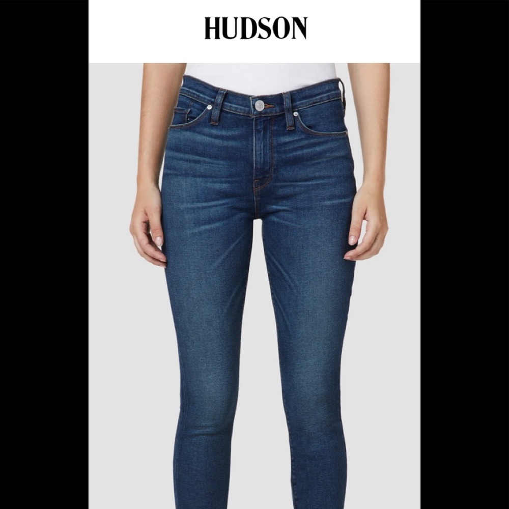 Hudson Nico Mid Rise Super Skinny Ankle, Size 27